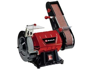 Levigatrice a nastro da banco combinata 350w (tc-us 350) - 350w di potenza, tensione 230v / 50Hz, velocità di rotazione 2.980 g/min., disco abrasivo mm.150x12,7x32, nastro abrasivo m...