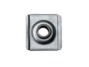 Cuscinetto per avvolgibili quadro a sfera per supporto a legno - mm.35x45h. - foro ø mm.12 - in ferro zincato