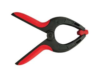 Morsetti a molla in blister - misura 3' - cm.7,5 - blister pz.6 - materiale Nylon, TPR, PE, bicomponente, colore nero/rosso, nero/blu