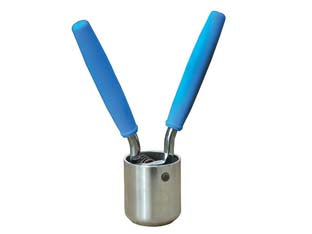 Sigillatrice per tappo a vite - in acciaio - a due leve per tappi a vite prefilettati in alluminio ø mm.31,5, per bottiglie di olio d'oliva