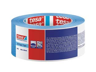 Nastro carta blu 4435 - mm.38h. in rotoli da mt.50 - nastro in carta semicrespata, adesione anche su lievi curvature, resistente agli strappi e facile da allungare, resistente ai...