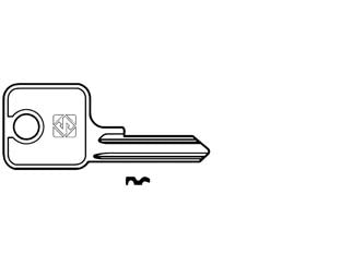 Chiavi per cilindri dom 5 spine piccole dm63 - DM63 DX - in acciaio nichelato, utilizzo principale: per cilindri per mobili