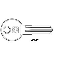 Chiavi per cilindri renz 5 spine piccole - REN1 DX - in acciaio nichelato, utilizzo principale: per cassette postali