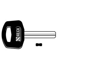 Chiavi per cilindri abus ab38p - AB38P - in alpacca, profilo dorsato, per lucchetti, testa in plastica