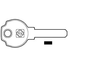 Chiavi punzonate per cilindri giussani 5+5 spine gs17 - GS17 - in ottone nichelato, per cilindri di sicurezza