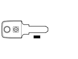 Chiavi punzonate per cilindri meroni 4 spine mer39 - MER39 - in ottone nichelato, per cilindri di sicurezza