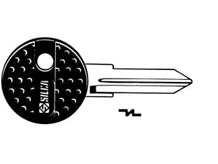 Chiavi giobert per auto fiat gt10cp - GT10CP - in acciaio nichelato, testa in plastica nera