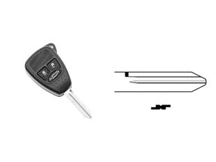 Cover chiavi per auto chrysler cy24rs8 - CY24RS8 - 3 bottoni - permette di riutilizzare la parte elettronica della chiave originale in caso di rottura o danneggiamento della parte meccanic...