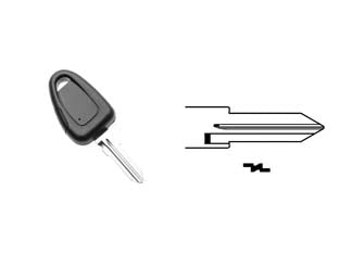 Cover chiavi per auto fiat gt15rrs1 - GT15RRS1 - 1 bottone - permette di riutilizzare la parte elettronica della chiave originale in caso di rottura o danneggiamento della parte meccanic...
