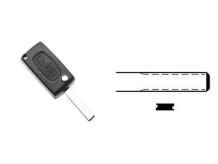 Cover chiavi per auto citroen lancia peugeot hu83brs8n - HU83BRS8N - 3 bottoni - permette di riutilizzare la parte elettronica della chiave originale in caso di rottura o danneggiamento della parte meccanic...