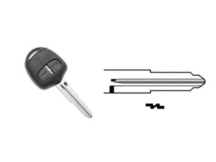 Cover chiavi per auto mitsubishi mit8rs2 - MIT8RS2 - 2 bottoni - permette di riutilizzare la parte elettronica della chiave originale in caso di rottura o danneggiamento della parte meccanic...