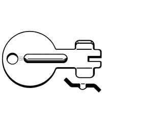 Chiavi per cilindri ascensori fiam afi1 - AFI1 - in ferro nichelato, per ascensori