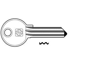 Chiavi per cilindri corbin 5 spine grandi cb78r - CB78R SX - in acciaio nichelato