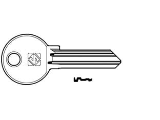 Chiavi per cilindri corbin 5 spine grandi cb101r - CB101R SX - in acciaio nichelato, profilo dorsato