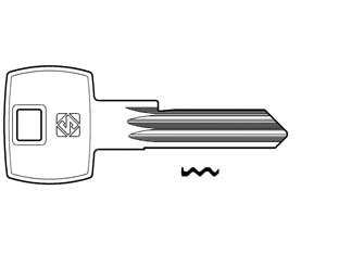Chiavi per cilindri corbin 5 spine grandi cb90r - CB90R SX - in acciaio nichelato, profilo dorsato