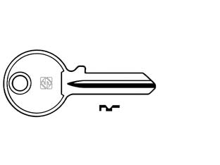 Chiavi per cilindri globe 5 spine piccole gl4r - GL4R DX - in ottone nichelato, profilo dorsato
