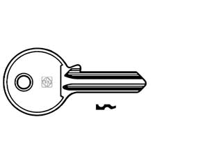 Chiavi per cilindri giussani 5 spine piccole gs3 - GS3 SX - in ottone nichelato, utilizzo principale: per quadri elettrici e cilindri per mobili