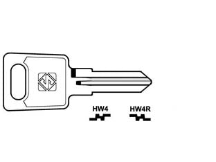 Chiavi per cilindri huwiil 6 spine piccole - HW4R SX - in acciaio nichelato