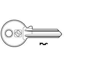 Chiavi per cilindri iseo 5 spine piccole ie3 in acc. nich. - IE3 DX - in acciaio nichelato