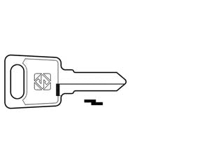 Chiavi per cilindri las 5 spine piccole ls14r - LS14R SX - in acciaio nichelato, utilizzo principale: per cilindri per mobili