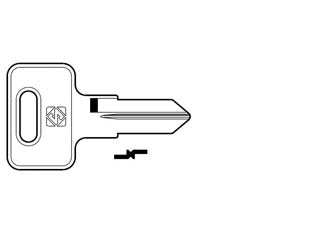 Chiavi per cilindri mobella mbl1 - MBL1 DX - in acciaio nichelato