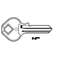 Chiavi per cilindri master 5 spine piccole ms6 - MS6 - in ottone nichelato, utilizzo principale: per lucchetti