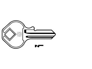 Chiavi per cilindri master ms10 - MS10 DX - in ottone nichelato, utilizzo principale: per lucchetti