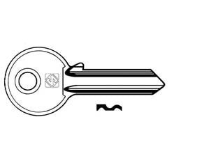 Chiavi per cilindri potent 5 spine grandi pt2 - PT2 DX - in ottone nichelato, utilizzo principale: per quadri elettrici
