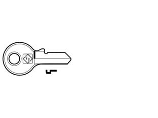 Chiavi per cilindri viro 3 spine piccole vi088 - VI088 DX - in ottone nichelato, utilizzo principale: per lucchetti da mm.20