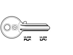 Chiavi per cilindri universal 5 spine piccole in acc. nich. - UL059 SX - in acciaio nichelato
