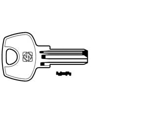 Chiavi punzonate per cilindri dom 11 spine dm128 - DM128 - in ottone nichelato, profilo dorsato, utilizzo principale: per cassette postali