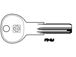 Chiavi punzonate per cilindri iseo 5 spine ie30 - IE30 - in ottone nichelato, profilo dorsato, per cilindri di sicurezza