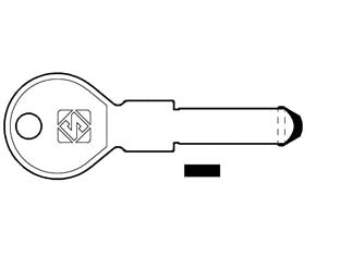 Chiavi punzonate per cilindri keso ke19 - KE19 - in alpacca, profilo dorsato, per cilindri di sicurezza