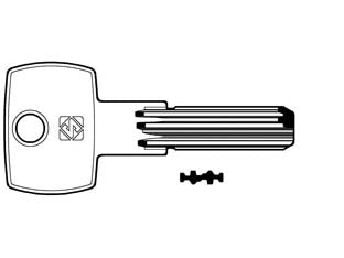 Chiavi punzonate per cilindri wally wa8 - WA8 - in ottone nichelato, profilo dorsato