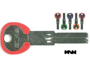 Chiavi punzonate per cilindri agb 7 spine agb8dz - AGB8DZ silky 5 colori assortiti - per cilindri di sicurezza