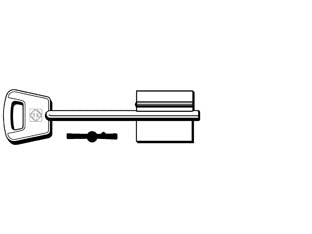 Chiavi doppia mappa beta 5be1 - 5BE1 - in ottone nichelato