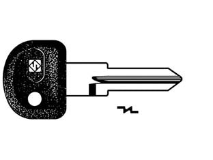 Chiavi auto fiat alfa romeo gt5bp - GT5BP - in acciaio nichelato, testa in plastica nera