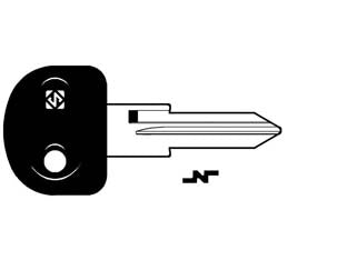 Chiavi auto fiat autobianchi gt6rbp - GT6RBP - in acciaio nichelato, testa in plastica nera