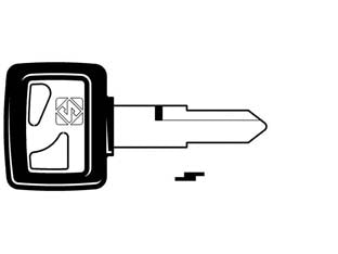 Chiavi auto honda hon39p - HON39P - in acciaio nichelato, testa in plastica nera