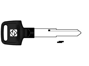 Chiavi auto honda hon72p - HON72P - in ottone nichelato, testa in plastica nera