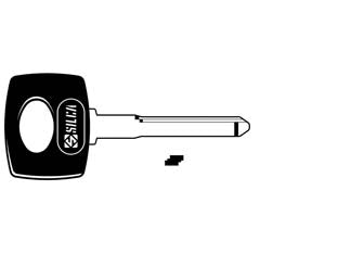 Chiavi auto huf ymos hu41p - HU41P - in ottone nichelato, testa in plastica nera