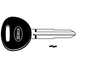 Chiavi auto hyundai hyn10bp - HYN10BP - in acciaio nichelato, testa in plastica nera