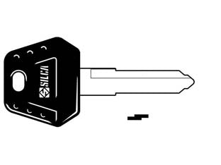 Chiavi auto kawasaki kw14p - KW14P - in acciaio nichelato, testa in plastica nera