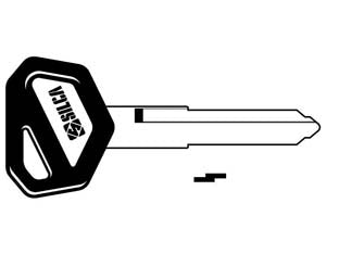 Chiavi auto kawasaki kw15bp - KW15BP - in acciaio nichelato, testa in plastica nera