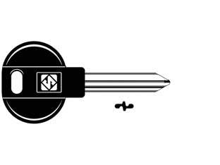 Chiavi auto citroen sx9ap - SX9AP - in alpacca, testa in plastica nera