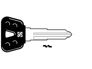 Chiavi auto yamaha suzuki yh30rbp - YH30RBP (SU ORDINAZIONE) - in acciaio nichelato, testa in plastica nera