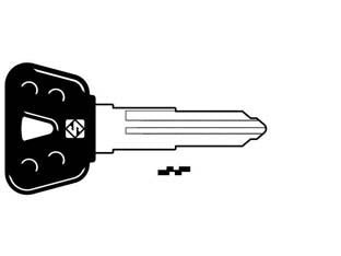 Chiavi auto yamaha suzuki yh30bp - YH30BP - in acciaio nichelato, testa in plastica nera