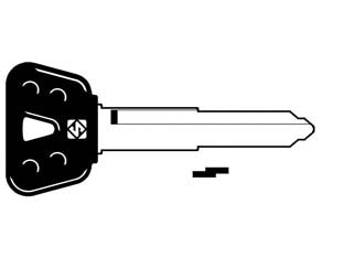Chiavi auto yamaha yh35bp - YH35BP - in acciaio nichelato, testa in plastica nera
