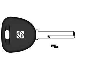 Chiavi auto look a-like porta transponder hu56rte - HU56RTE - per auto MITSUBISHI design testa chiave identica all'originale, utilizzabile con trasponder GTI (non fornito)
