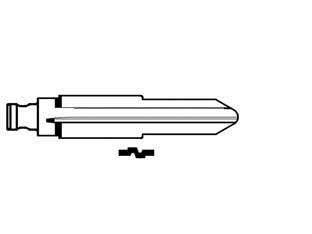 Chiavi per testa flip a inserto hyn6ch - HYN6CH - per auto HYUNDAI, in ottone nichelato